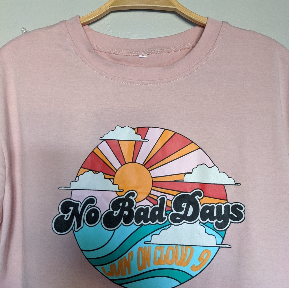 No bad days pink short sleeve graphic tee - Picture 3 of 7